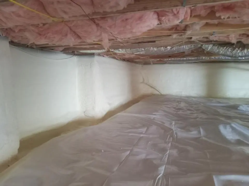 Crawl space encapsulation with closed-cell spray foam for Attic Insulation in Selma