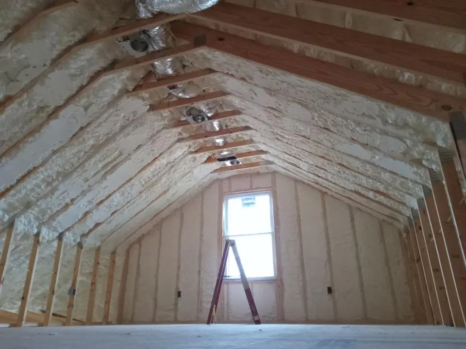 Spray foam roofing application for Crawl Space Insulation project in Selma